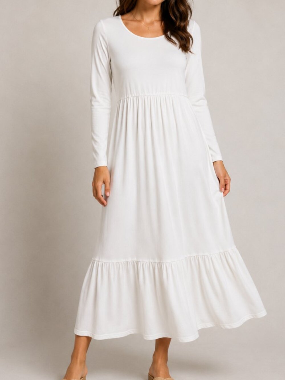 Women’s White Maxi Dress – Size Large – New